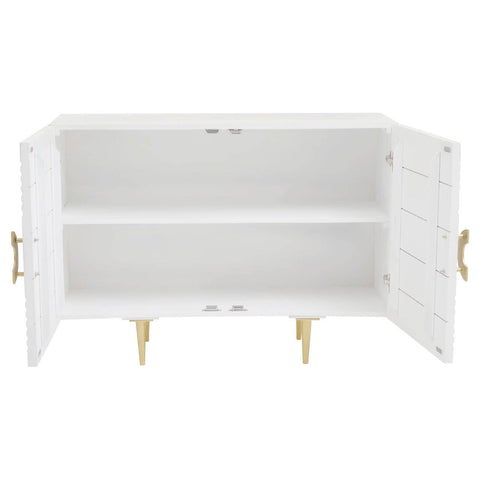 Golden Touch Mango Wood Sideboard with Circular Handles