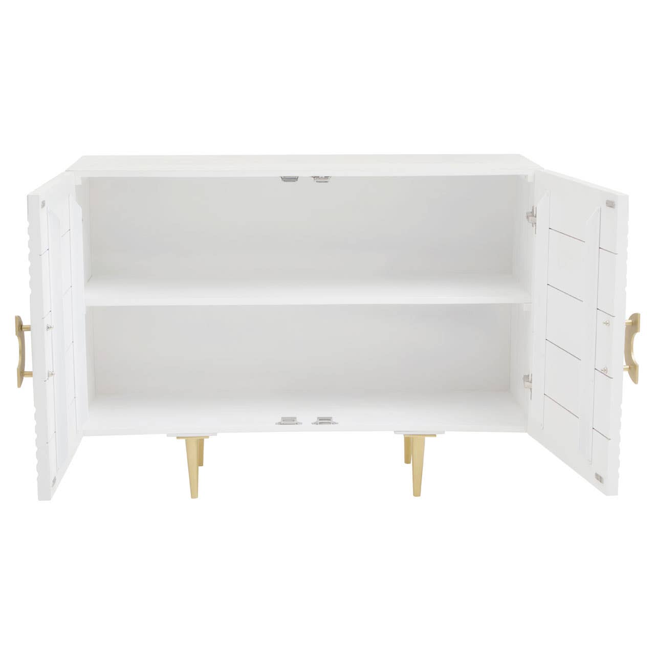 Golden Touch Mango Wood Sideboard with Circular Handles