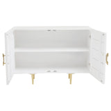 Golden Touch Mango Wood Sideboard with Circular Handles