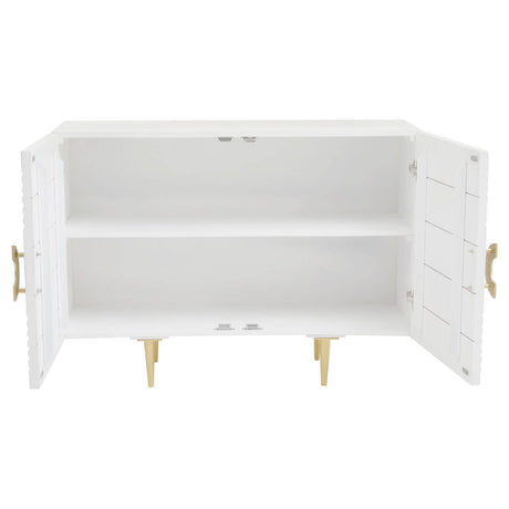Golden Touch Mango Wood Sideboard with Circular Handles