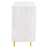 Golden Touch Mango Wood Sideboard with Circular Handles