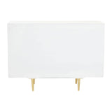 Golden Touch Mango Wood Sideboard with Circular Handles