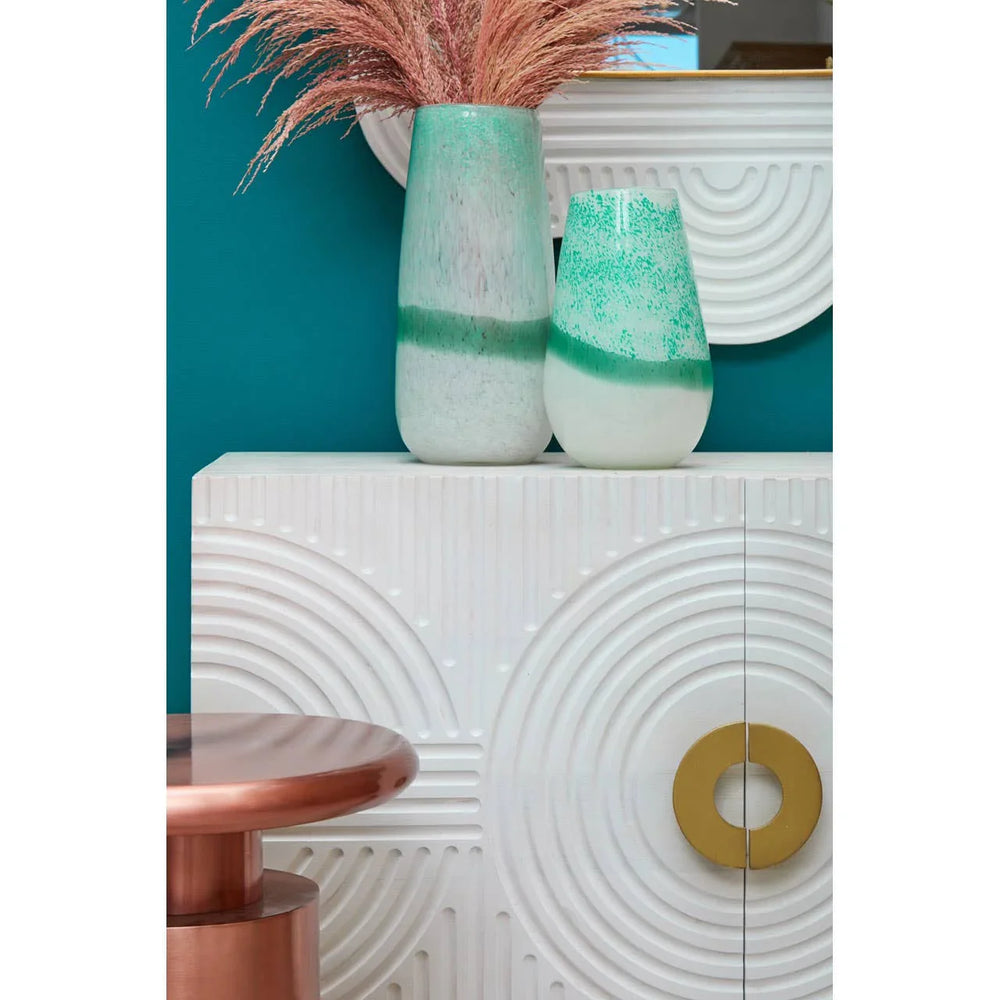 Golden Touch Mango Wood Sideboard with Circular Handles