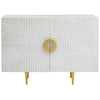Golden Touch Mango Wood Sideboard with Circular Handles