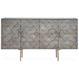 Rustic Elegance Mango Wood Sideboard with Woven Doors.