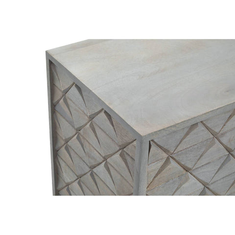 Rustic Elegance Mango Wood Sideboard with Woven Doors.