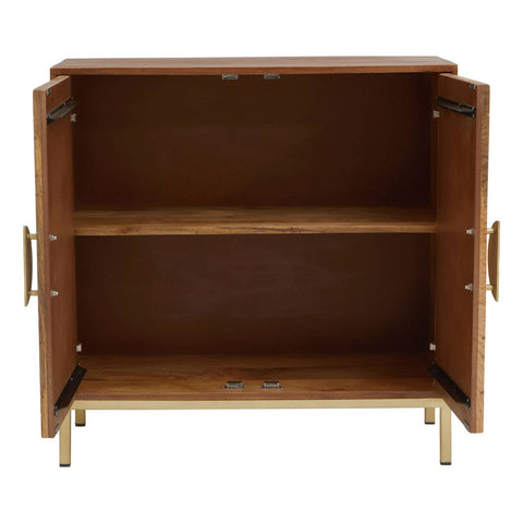 Luxor Mango Wood Sideboard Exquisite Carved Detail and Gold Accents