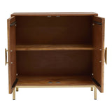 Luxor Mango Wood Sideboard Exquisite Carved Detail and Gold Accents