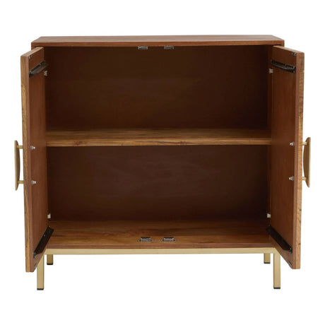 Luxor Mango Wood Sideboard Exquisite Carved Detail and Gold Accents