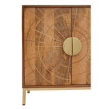 Luxor Mango Wood Sideboard Exquisite Carved Detail and Gold Accents