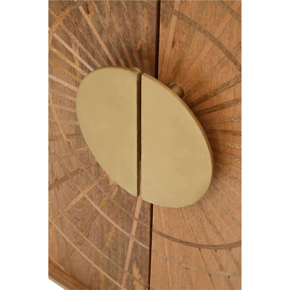 Luxor Mango Wood Sideboard Exquisite Carved Detail and Gold Accents