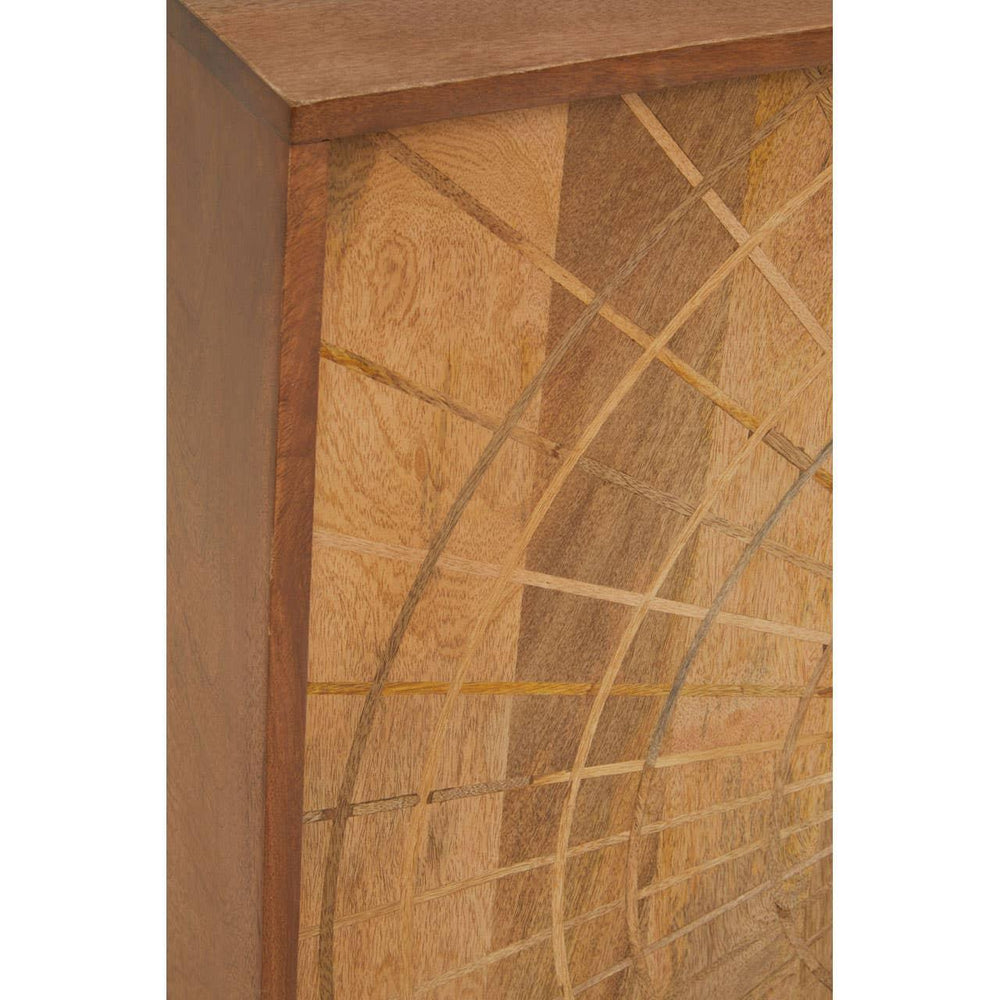 Luxor Mango Wood Sideboard Exquisite Carved Detail and Gold Accents