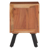 Industrial Wood Drawer Side Table