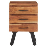 Industrial Wood Drawer Side Table