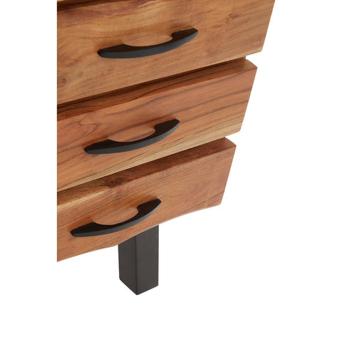 Rustic Wood Storage Side Table