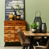 Industrial Wood 9-Drawer Chest