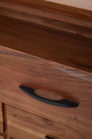 Industrial Wood 9-Drawer Chest