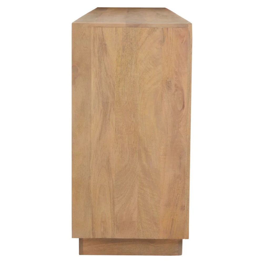 Salem 4-Door Mango Wood Sideboard with Unique Pattern