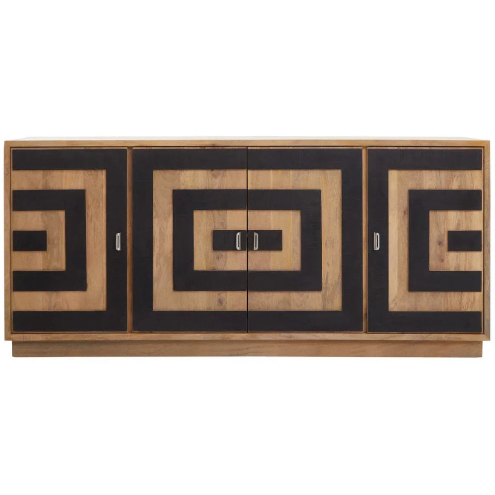 Salem 4-Door Mango Wood Sideboard with Unique Pattern