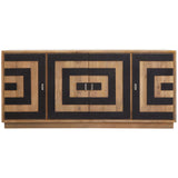 Salem 4-Door Mango Wood Sideboard with Unique Pattern