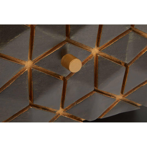 Elegant Grey Mango Wood Console