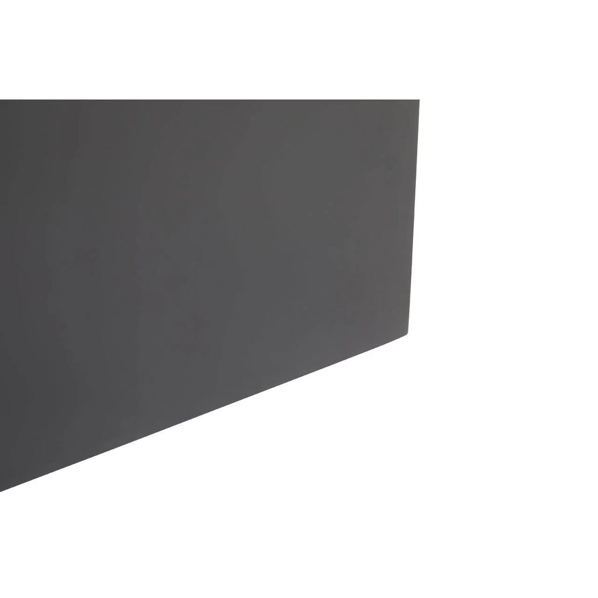 Close-up of grey furniture panel with clean straight edge detail