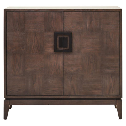 Rustic Elegance Antique Grey Elm Wood Sideboard with Two Doors