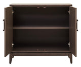 Rustic Elegance Antique Grey Elm Wood Sideboard with Two Doors