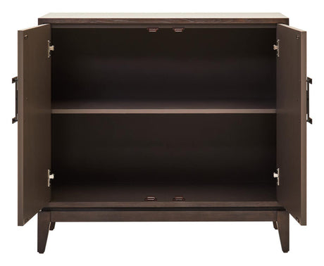 Rustic Elegance Antique Grey Elm Wood Sideboard with Two Doors
