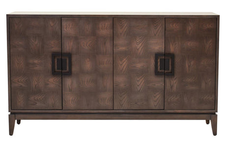 Rustic Charm 4-Door Antique Grey Sideboard