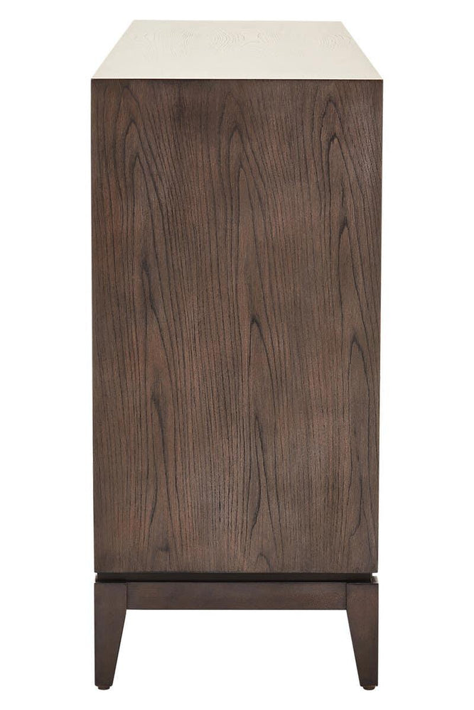 Rustic Charm 4-Door Antique Grey Sideboard