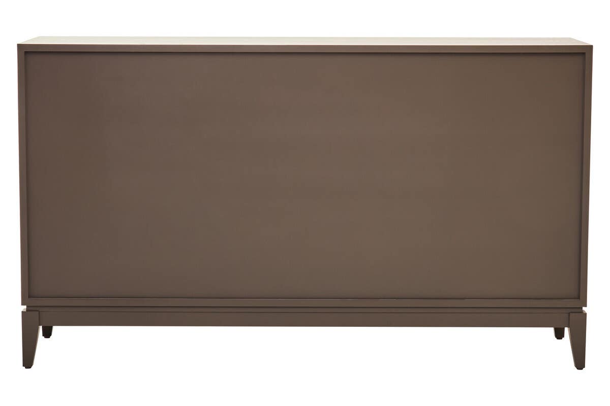 Rustic Charm 4-Door Antique Grey Sideboard