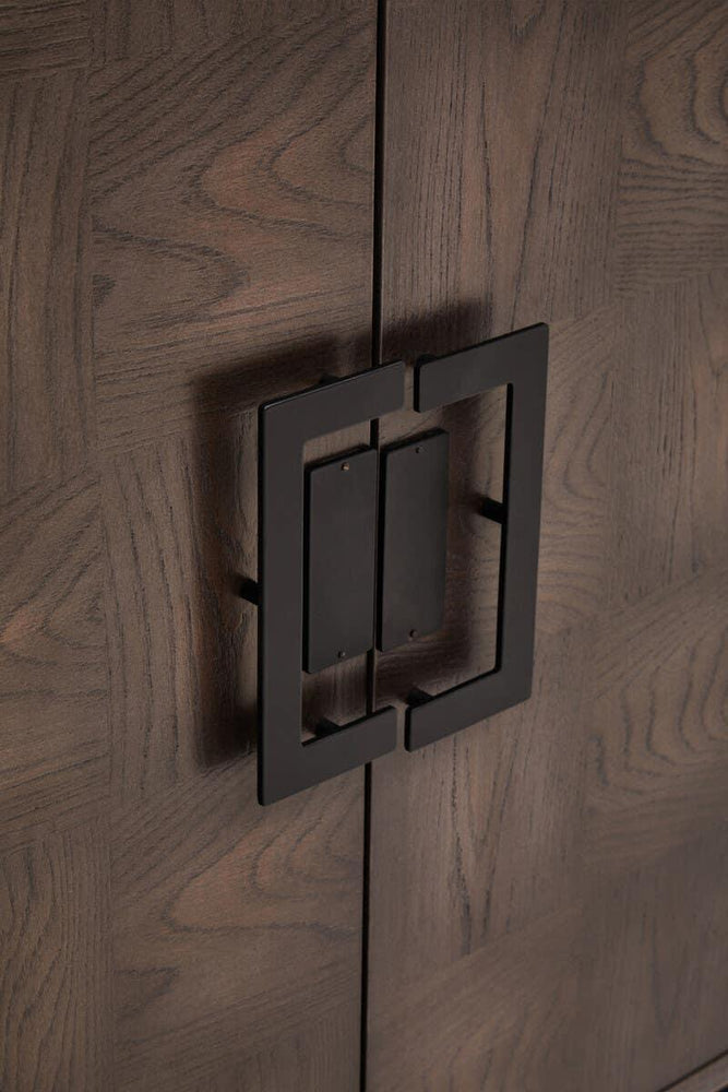 Rustic Charm 4-Door Antique Grey Sideboard