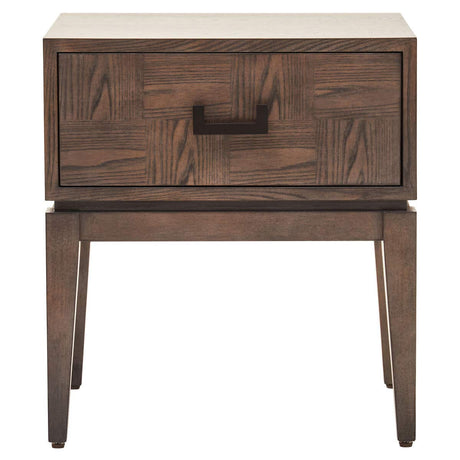 Graceful Grey Drawer Side Table