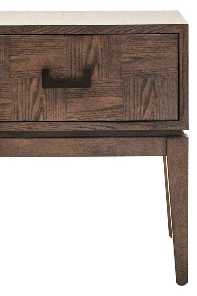 Graceful Grey Drawer Side Table
