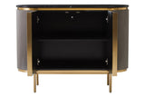 Luxury Grey Marble Top Sideboard with Gold Details