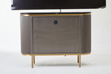 Luxury Grey Marble Top Sideboard with Gold Details
