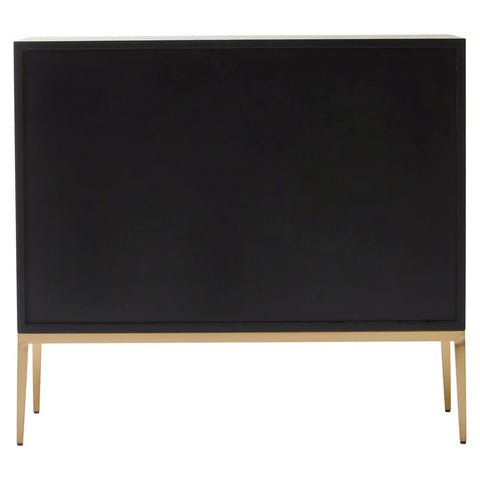 Luxor Black and Gold Diagonal Door Sideboard