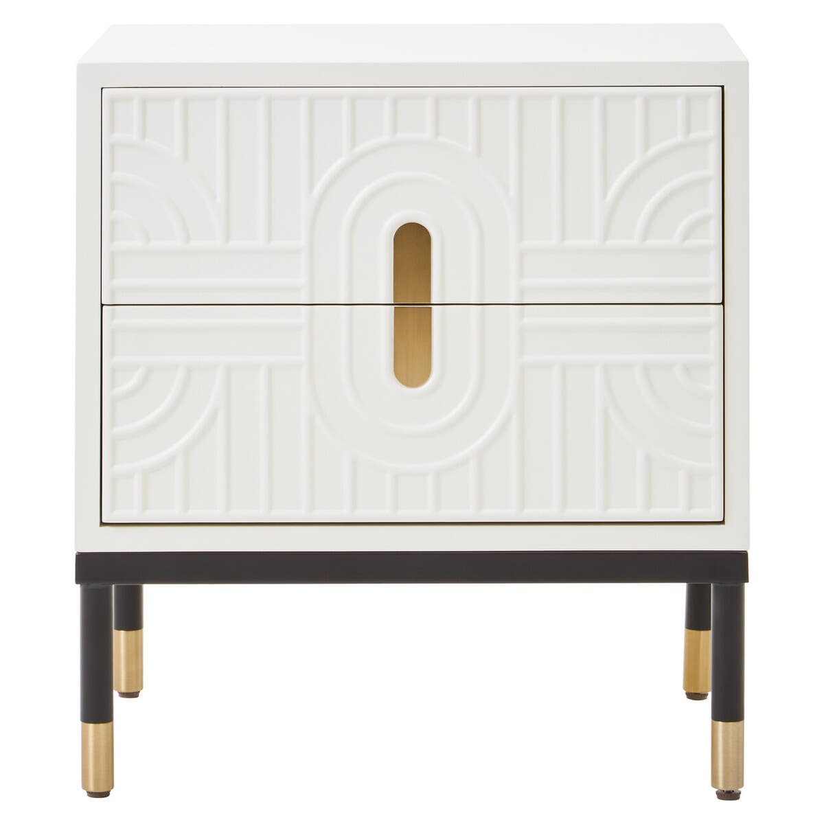 Modern Geometric Drawer Side Table