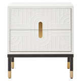 Modern Geometric Drawer Side Table