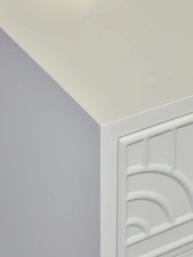 Modern Geometric Drawer Side Table