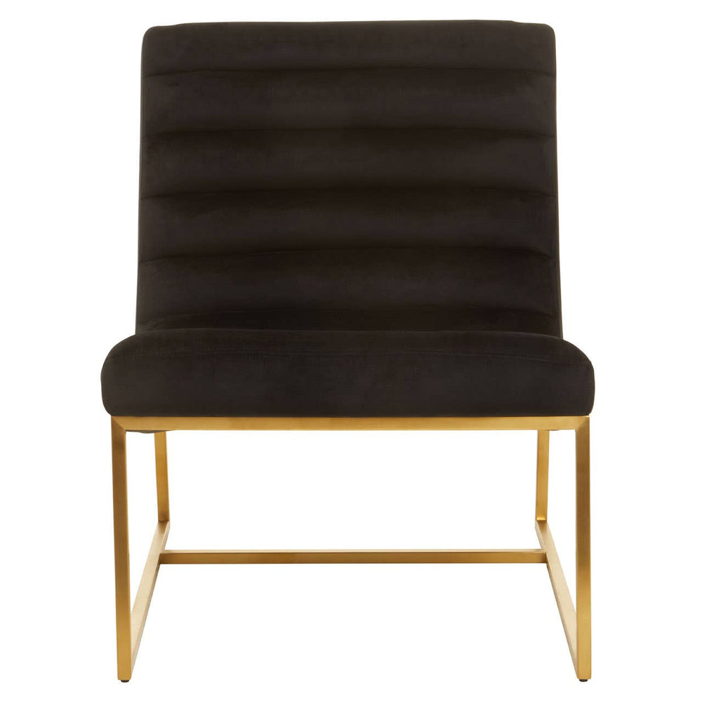 Luxe Black Velvet Lounge Chair
