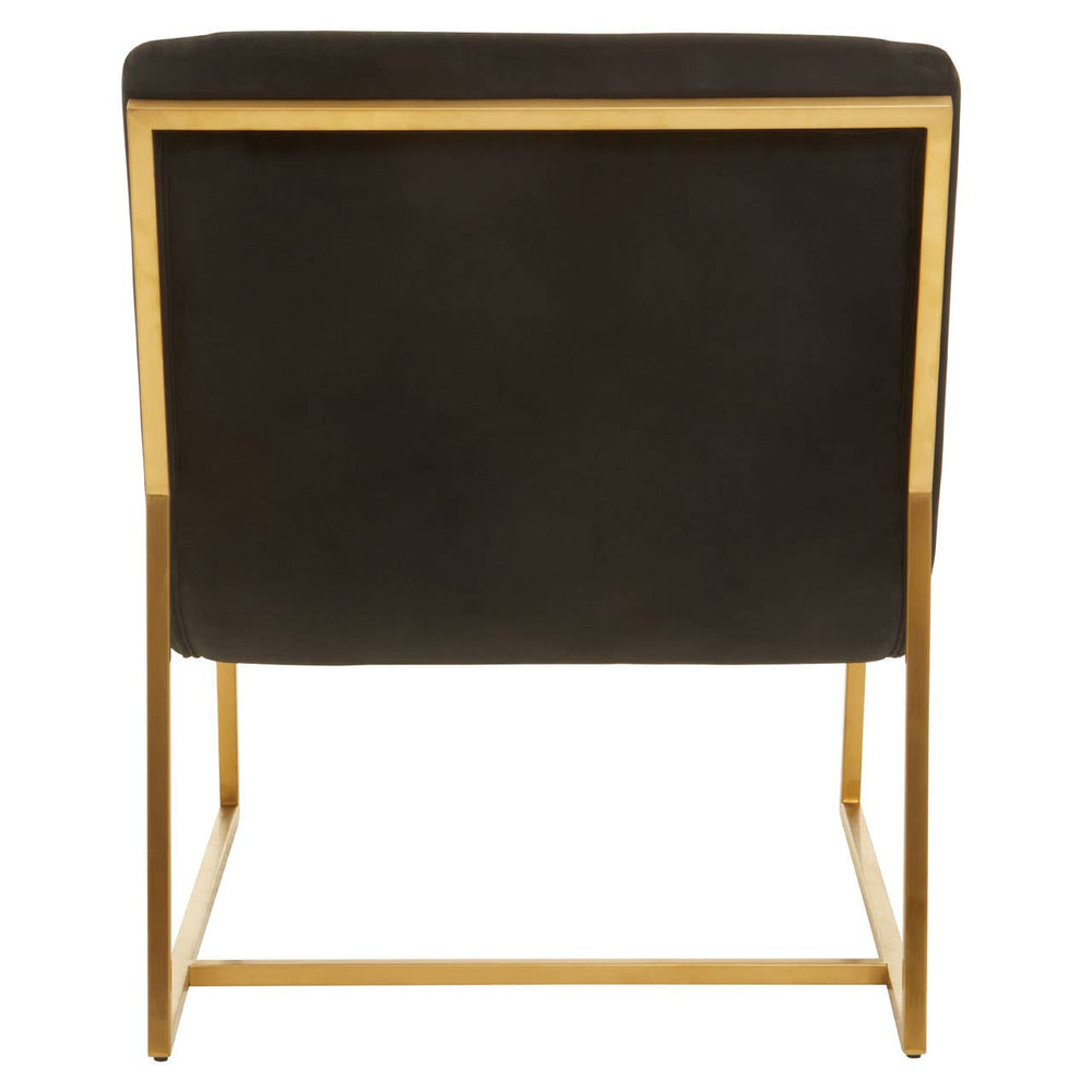 Luxe Black Velvet Lounge Chair