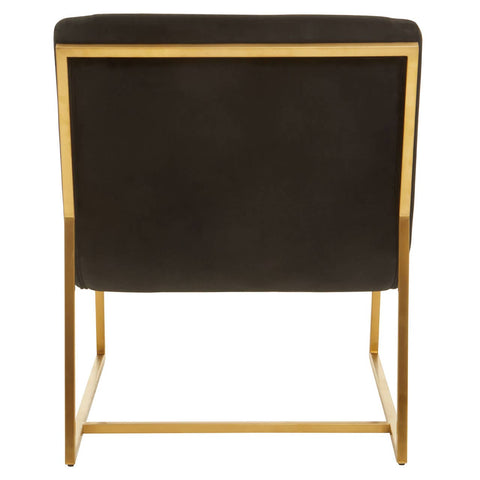 Luxe Black Velvet Lounge Chair
