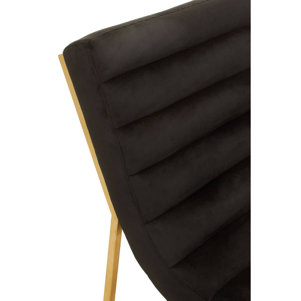 Luxe Black Velvet Lounge Chair