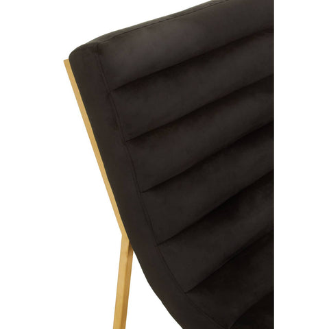 Luxe Black Velvet Lounge Chair