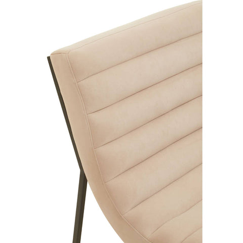 Luxe Ivory Velvet Lounge Chair