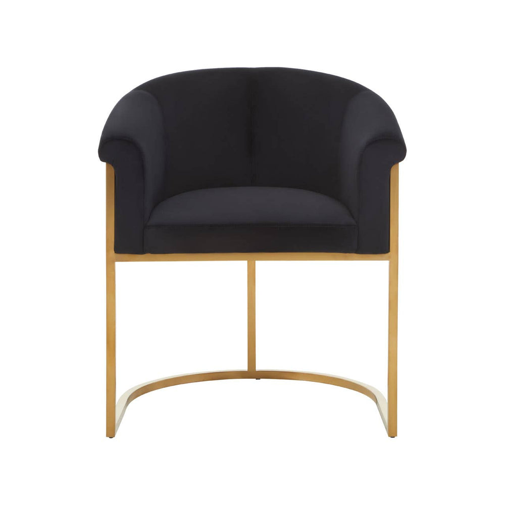 Luxe Black Velvet Dining Chair