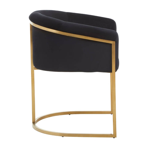 Luxe Black Velvet Dining Chair
