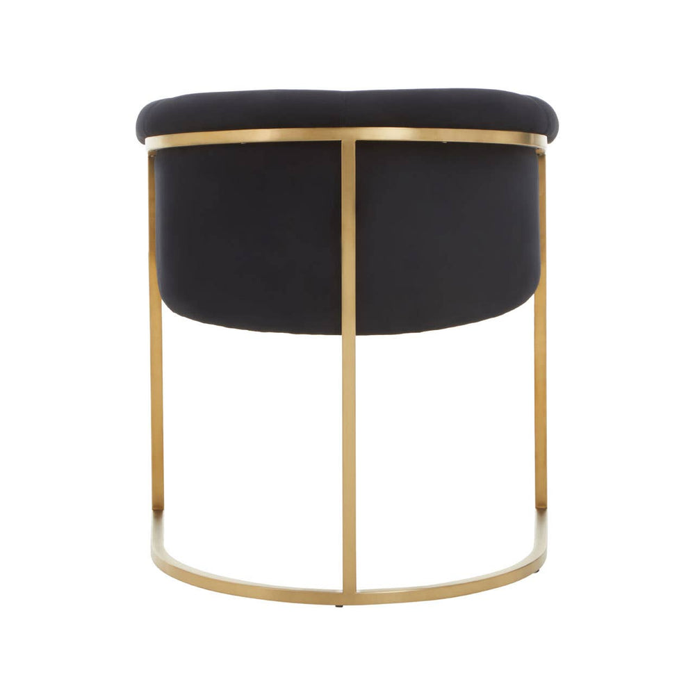 Luxe Black Velvet Dining Chair